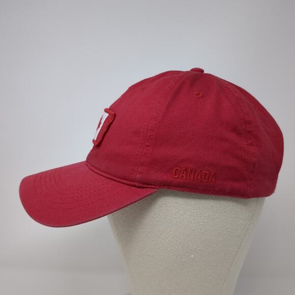 Canada Flag Slideback Baseball Cap Red One Size Adjustable Embroidered 6 Panel - Picture 3 of 10